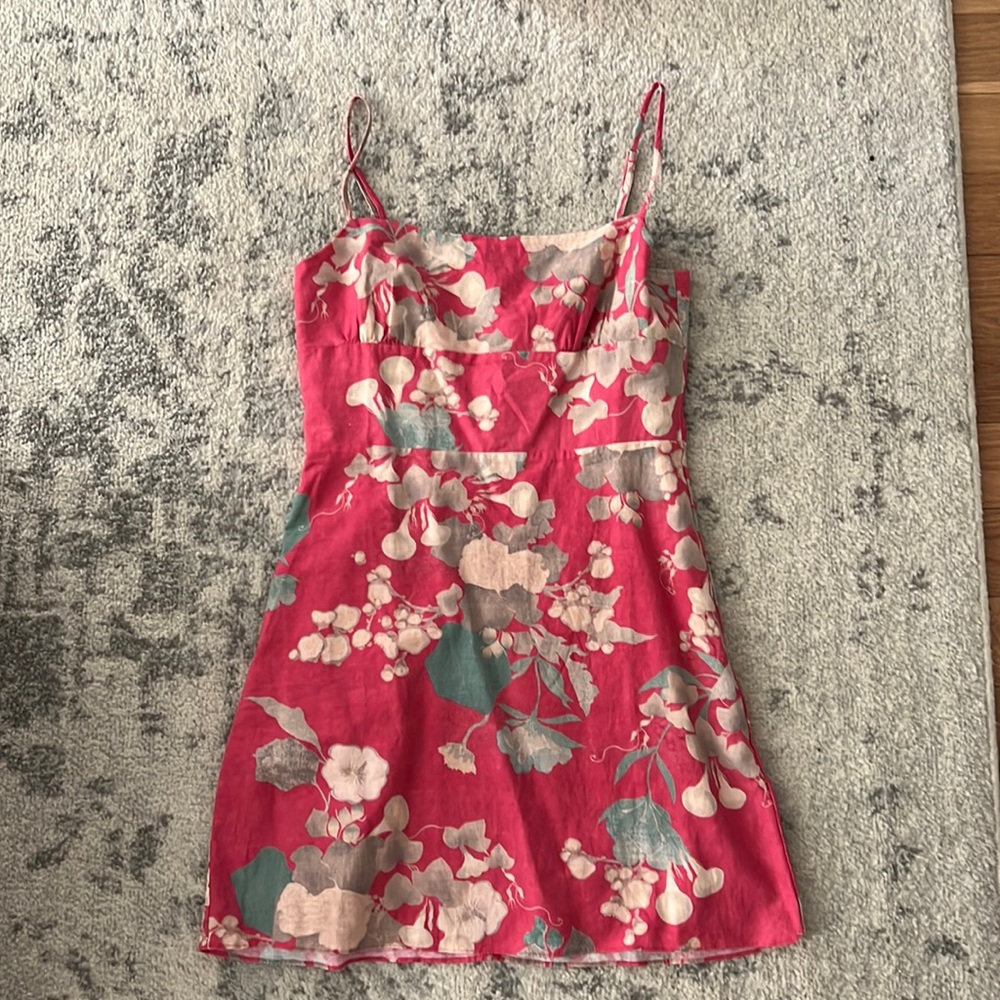 Linen aritzia mini dress